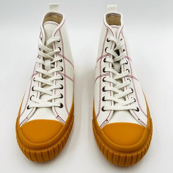 J.Crew High Top Canvas Sneaker in Ivory Gum Size 7 - Picture 4 of 13